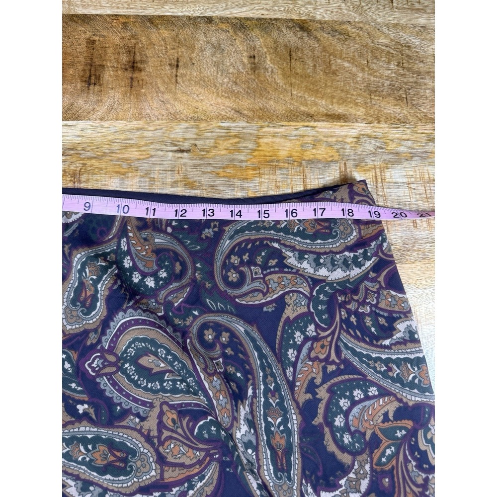 Chaps Paisley Maxi Skirt in Brown and Rust - Picture 4 of 5